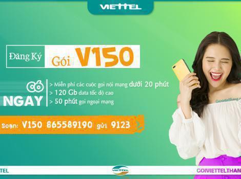 Gói cước 150k gọi nội mạng viettel 2022