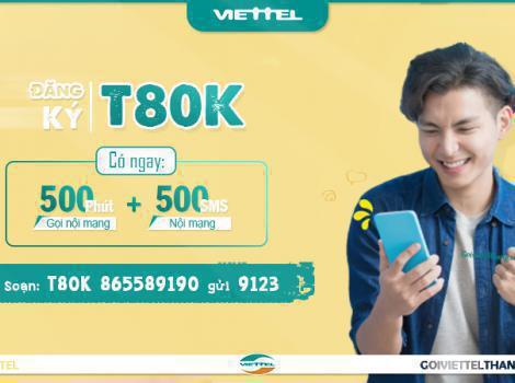 Đăng ký gói cước gọi và nhắn tin nội mạng Viettel theo tháng