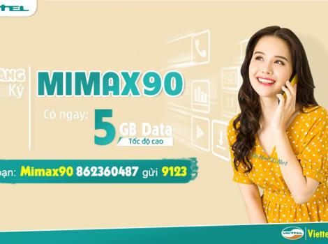 Cách đăng ký gói mimax90 của viettel