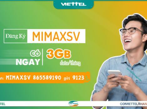Cách đăng ký gói Mimaxsv của Viettel 50k có 3Gb data