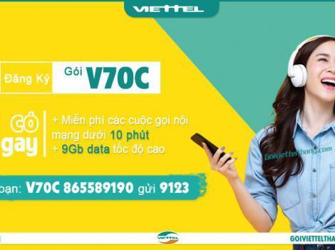 Đăng ký gói cước 3V70C Viettel miễn phí data + 1000 phút gọi