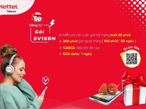 Cách Đăng Ký Gói 3V150N Của Viettel 450K Có 540Gb + Free Gọi 