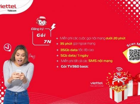 Cách Đăng Ký Gói 7N Của Viettel 70K Có 35Gb + Free Gọi/ 7 Ngày