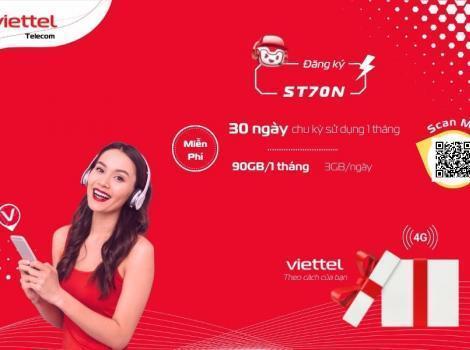 Các gói cước Viettel 70k/tháng ưu đãi nhất 2024