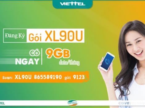 Cách đăng ký gói XL90U của Viettel 90k có 9Gb data/ 30 ngày