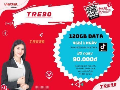 Cách đăng ký gói 4G Free data xem Tiktok Viettel 2023