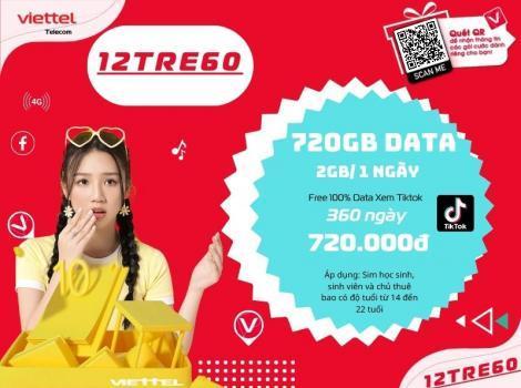 Các gói 4G Viettel 12 tháng cho sim sinh viên 2023