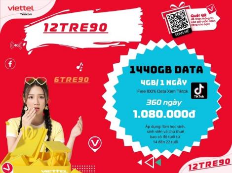 Đăng ký gói TRENDY Viettel 12 tháng cho di động ưu đãi 2023