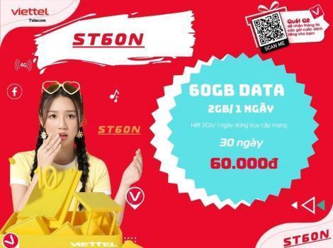 Các gói 4G Viettel 1 tháng 60k Ưu đãi 2023