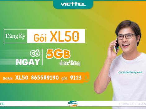 Cách đăng ký gói XL50 của Viettel 50k có 5Gb data