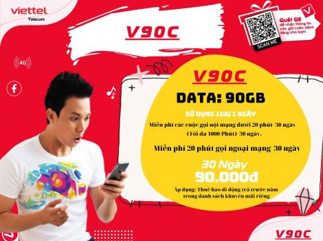 Các gói 4G Viettel 1 tháng 90k chu kỳ 30 ngày sử dụng cho di động ưu đãi 2023