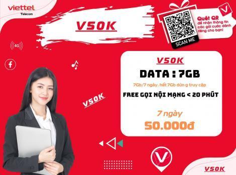 Cách Đăng Ký Gói 4G Viettel 50K 1 Tuần Có 7Gb+ Free Gọi < 20 Phút