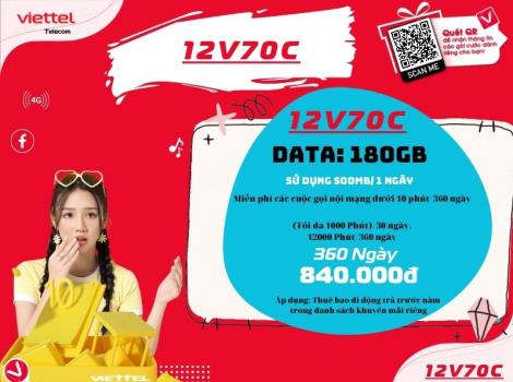 Các gói 4G Viettel 1 tháng 70k chu kỳ 360 ngày Ưu đãi 2023