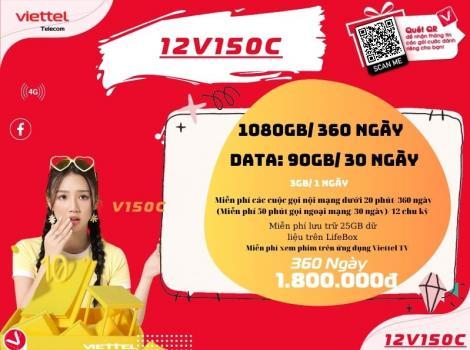 Các gói 4G Viettel 1 tháng 150k chu kỳ 360 ngày Ưu đãi nhất 2023