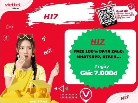 Cách gia hạn gói HI7 Viettel 7K Free 100% Data 4G tốc độ cao truy cập Zalo/ 7 ngày
