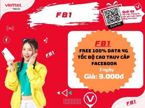 Cách gia hạn gói FB1 Viettel 3k Free 100% Data truy cập Facebook/ 1 ngày