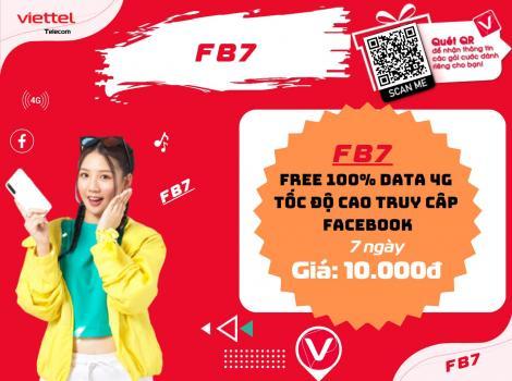 Cách gia hạn gói FB7 Viettel 10k Free 100% Data truy cập Facebook/ 7 ngày