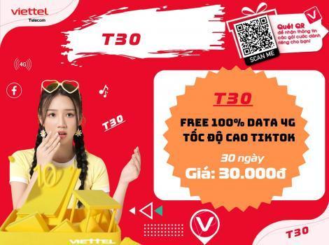 Các gói cước 4G Viettel không giới hạn dung lượng xem Tiktok