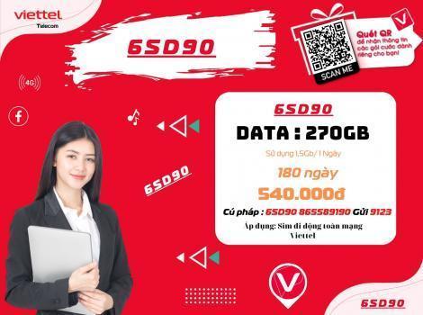 Các gói 4G Viettel không giới hạn dung lượng 6 tháng 2023