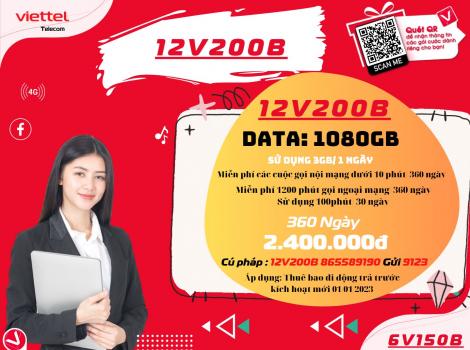 Đăng ký gói 4G Viettel không giới hạn dung lượng 12 tháng 2023
