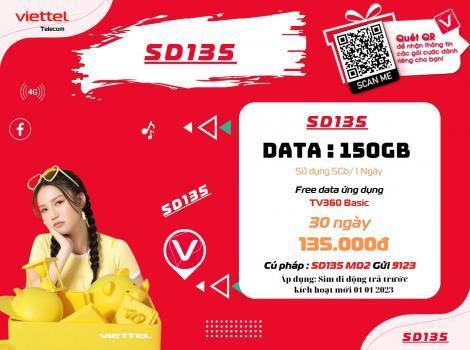Đăng ký 4G Viettel 135K 1 Tháng Ưu đãi 5Gb 1 Ngày 2023