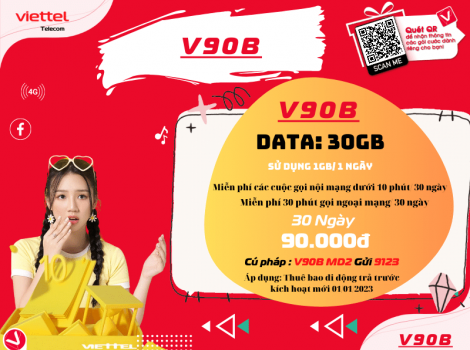 Đăng ký Combo Viettel 90k 1 tháng Ưu Đãi Free Data Và Gọi Thoại 2023