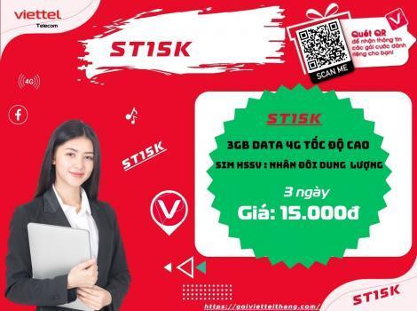 Gói Miễn Phí Vào Mạng 15K 3Gb Viettel