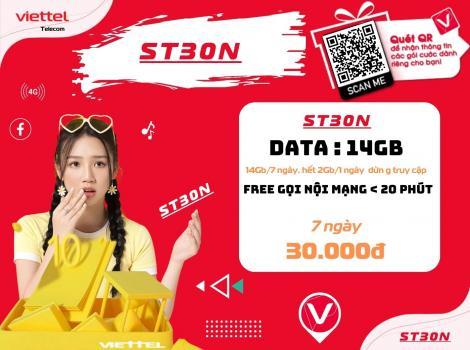 Đăng Ký Gói 3G Viettel 30K Chu Kỳ 1 Tháng