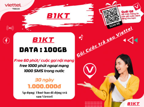 Gói Cước Trả Sau B1KT của Viettel Ưu Đãi Nhất 2024