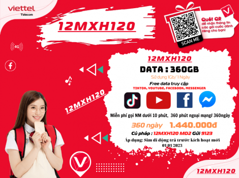 Các Gói Cước Gọi Nội Mạng Viettel Theo Chu Kỳ 360 Ngày 2024