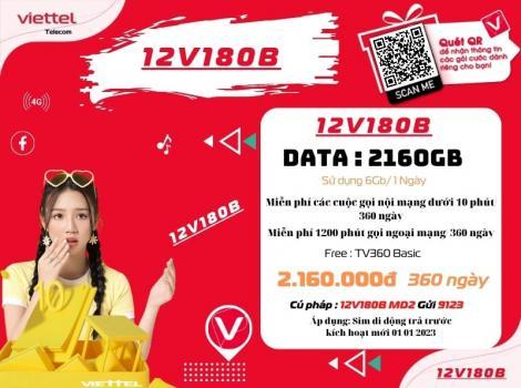 Đăng ký V180B Viettel sử dụng 12 tháng ưu đãi 2024