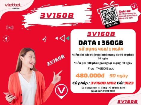 Đăng ký V160B Viettel sử dụng 3 tháng mới nhất 2024