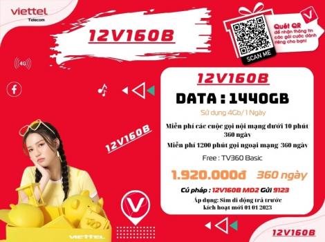Đăng ký V160B Viettel sử dụng 12 tháng ưu đãi 2024