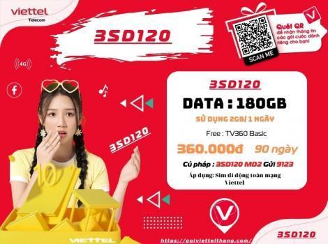 Đăng ký SD120 Viettel sử dụng 3 tháng mới nhất 2024