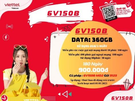 Đăng ký V150B Viettel sử dụng 6 tháng ưu đãi mới nhất 2024