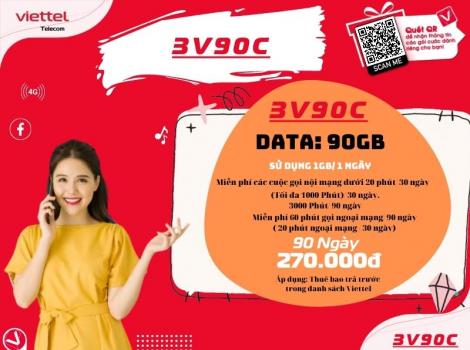 Đăng ký V90C Viettel sử dụng 3 tháng Ưu đãi 2024