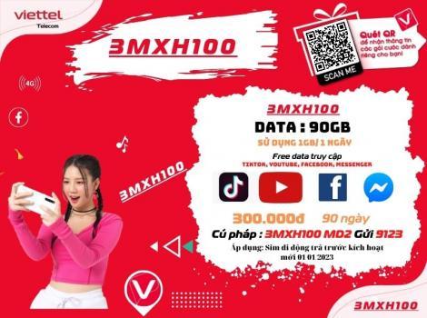 Đăng ký MXH100 Viettel Sử Dụng 3 Tháng 2024