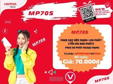 Các gói cước Viettel 70k/tháng gọi nội mạng 2024