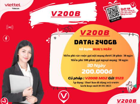 Danh Sách Tất Cả Gói 200K Viettel 1 Tháng Ưu Đãi Mới Nhất 2024