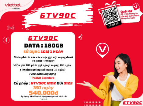 Đăng ký gói cước Viettel sử dụng 6 tháng 2025