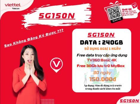 Tại sao không đăng ký được gói 5G150N Viettel