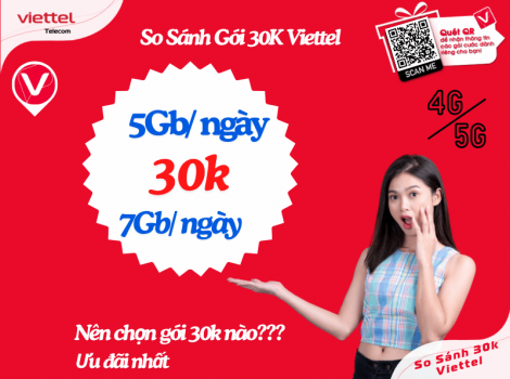 So Sánh Gói Cước 30K Viettel ( 4G Với 5G )