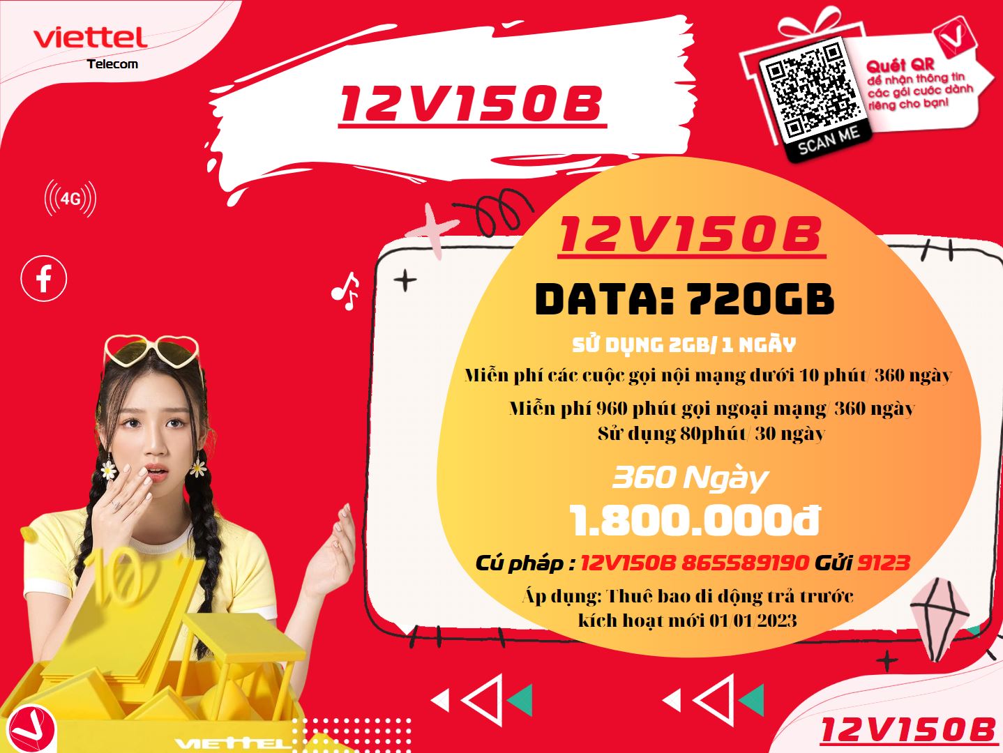 Gói 12V150B Viettel