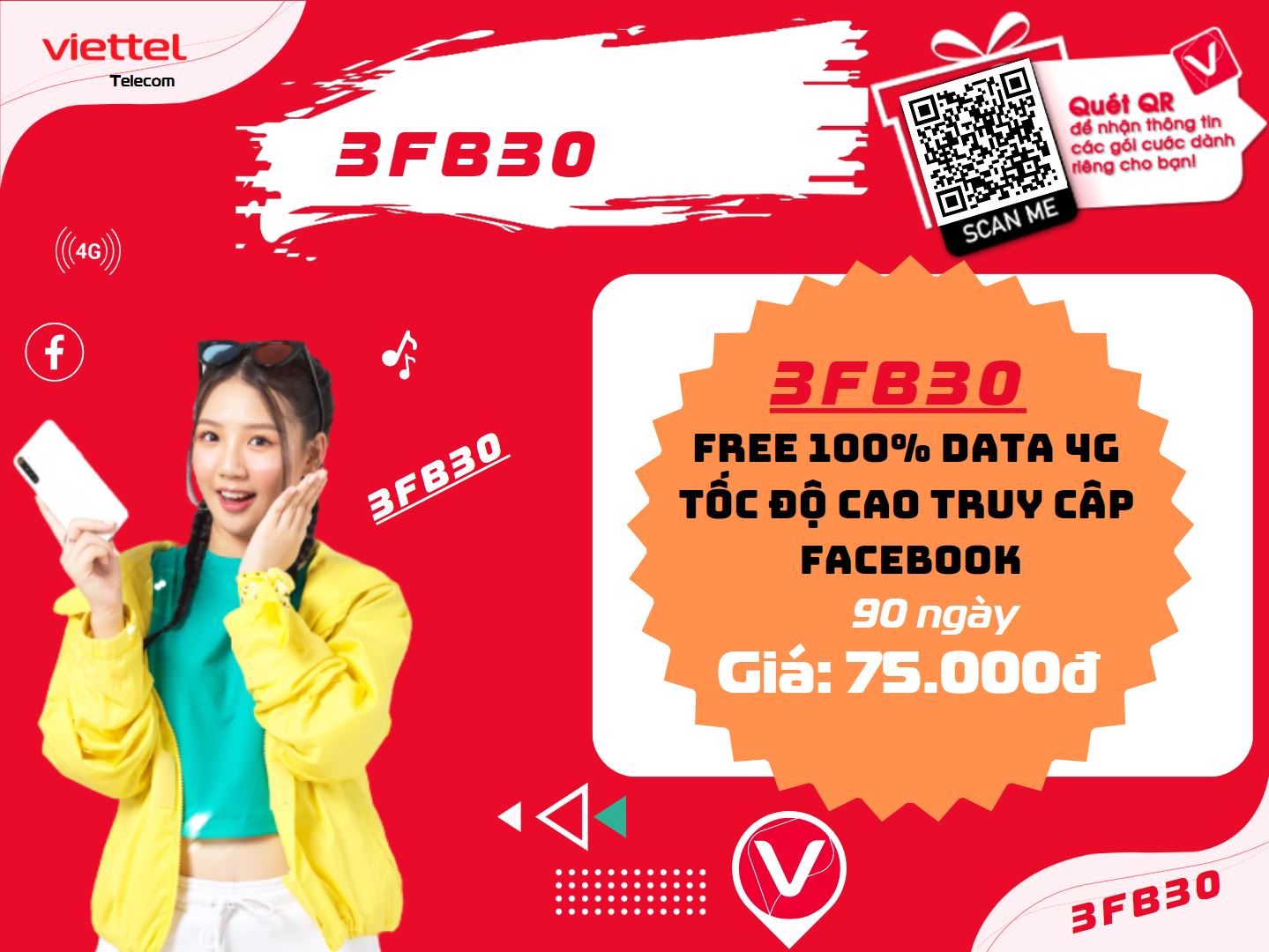 Gói 3FB30 Viettel