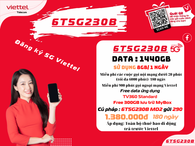 Gói 6T5G230B Viettel