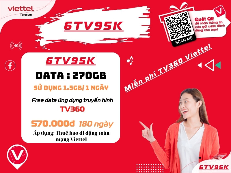 Gói 6TV95K Viettel