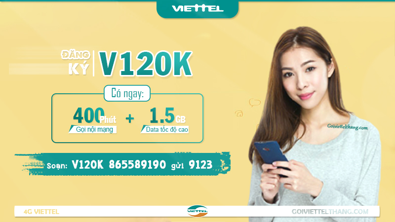 Gói cước V120K của Viettel