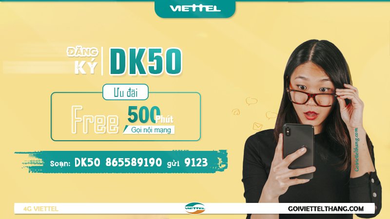 Gói cước DK50 của viettel