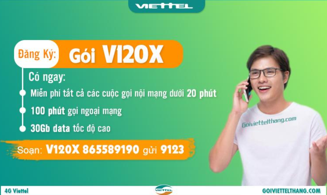 Gói cước V120X của Viettel