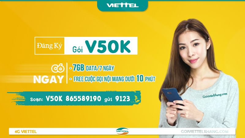 Gói cước V50K của Viettel